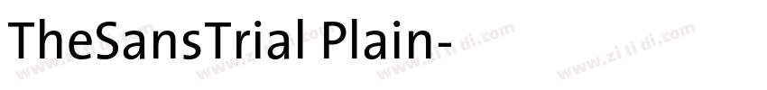 TheSansTrial Plain字体转换